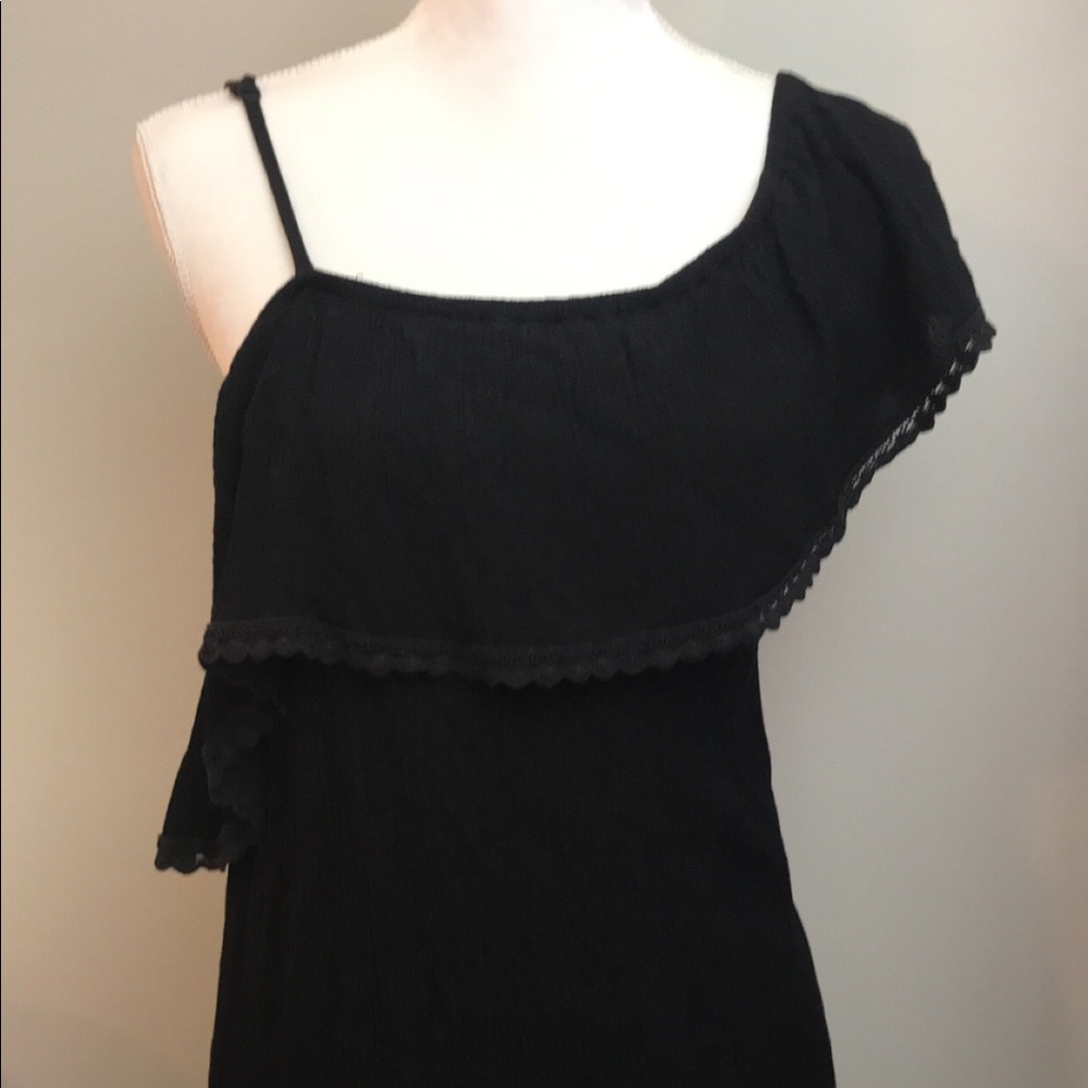 Solid black off the shoulder top